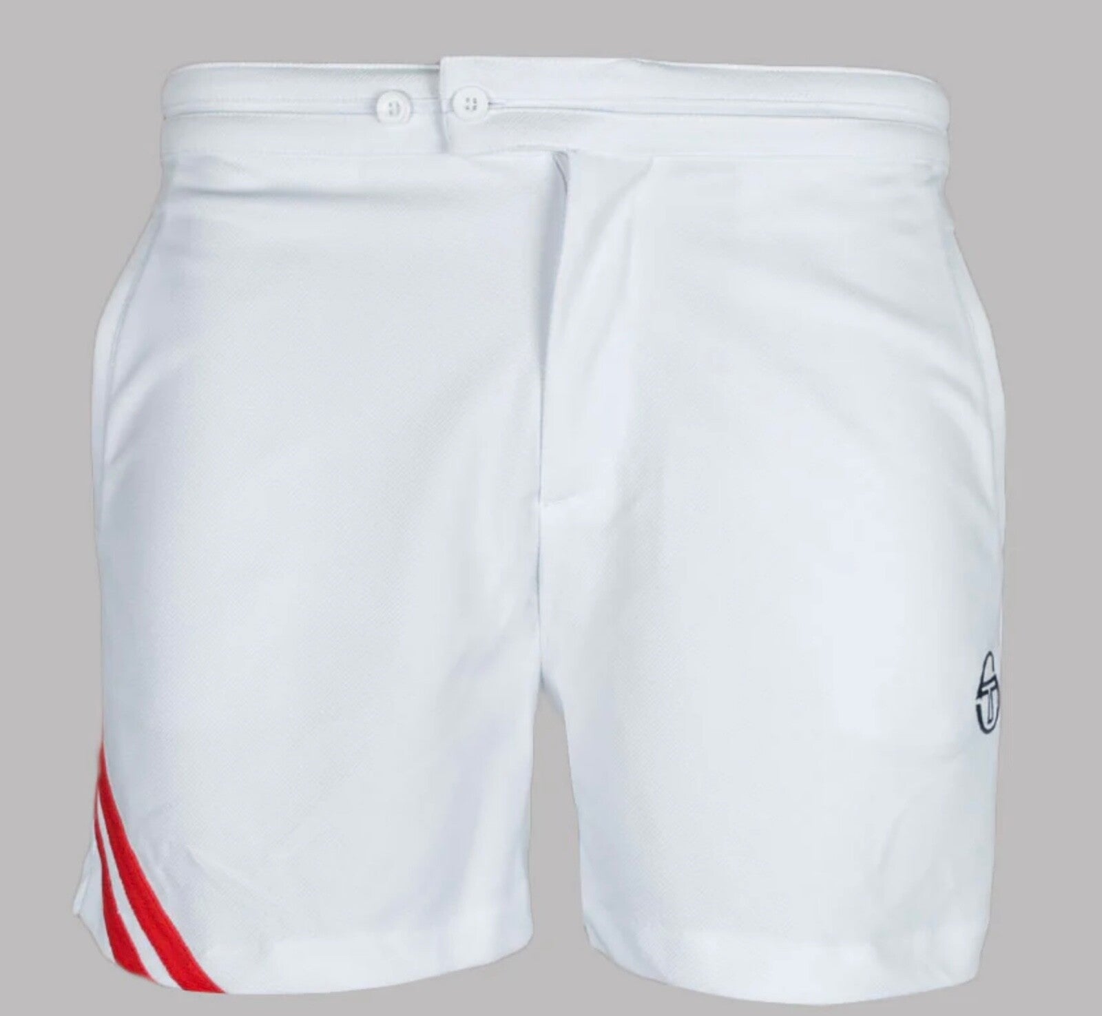 Sergio Tacchini Time White Tennis Shorts -Ltd Edition Sizes -  2XL, 3XL