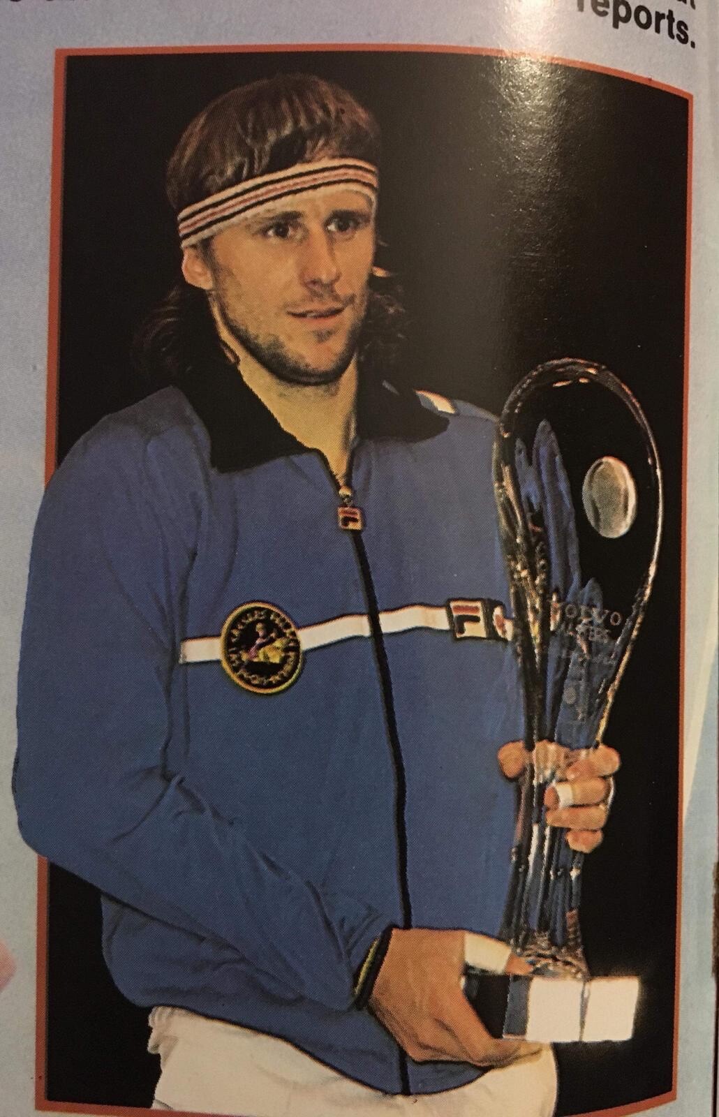 Fila Vintage Borg Wimbledon Settanta MKII Tennis Track Top (Navy) RRP £75