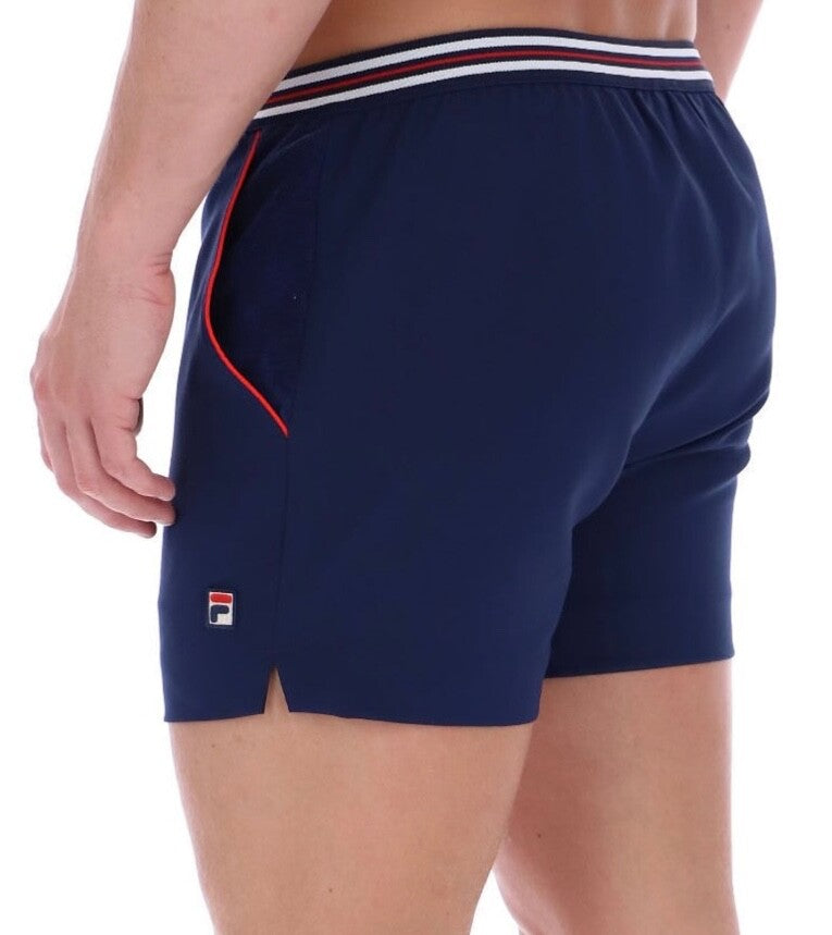 Fila Borg Hightide Retro Blue Tennis Shorts - Football Casuals RRP £45