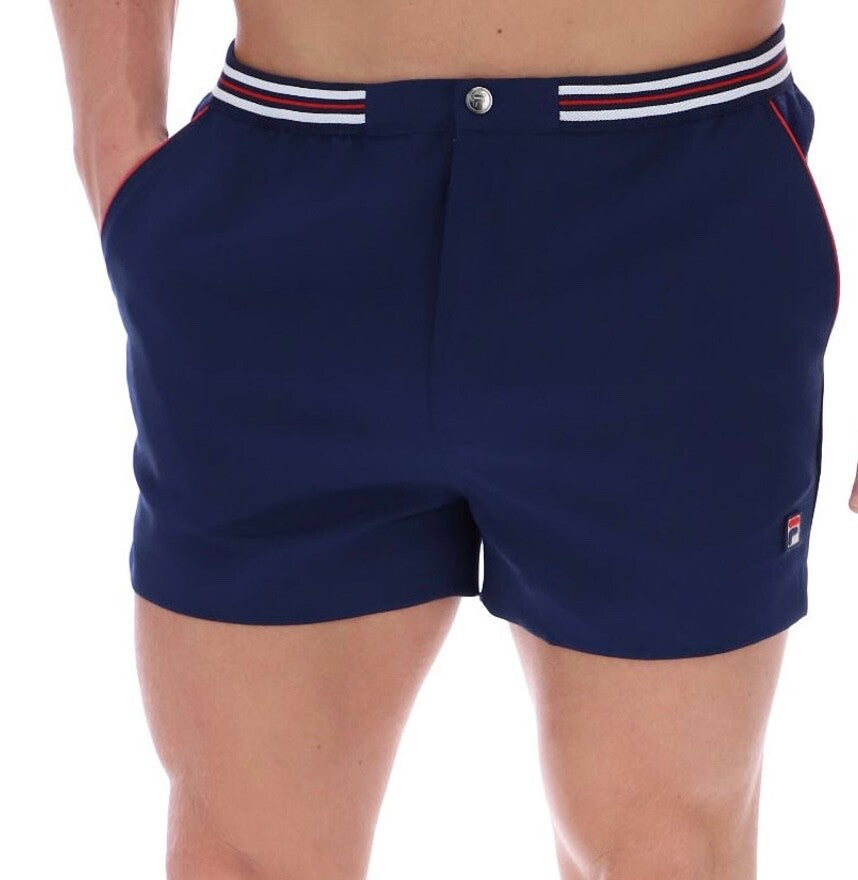 Fila Borg Hightide Retro Blue Tennis Shorts - Football Casuals RRP £45