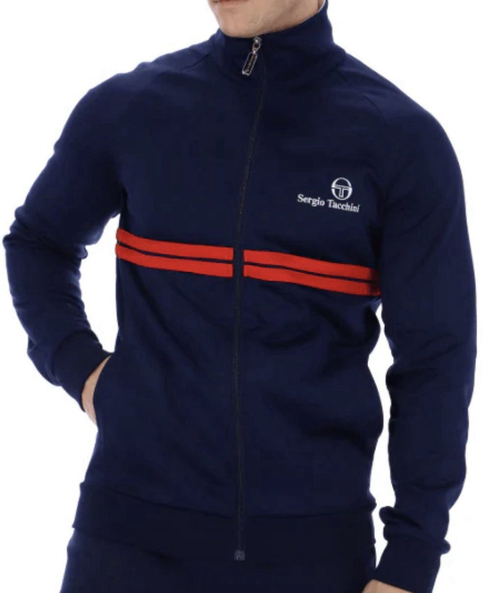 Sergio Tacchini New Dallas John Mcenroe Navy - Tennis Track Top RRP £80