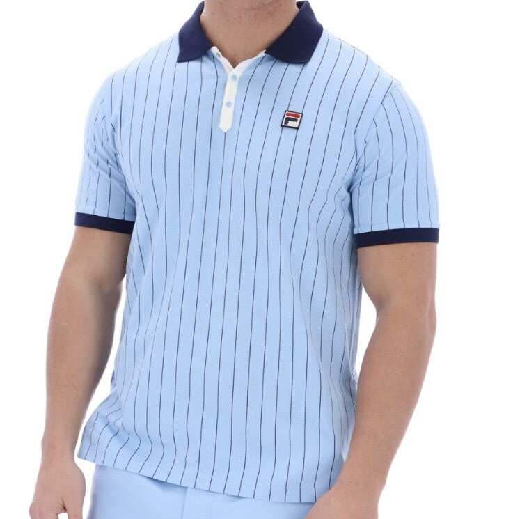 Fila Bjorn Borg BB1 Polo - Iconic Tennis Shirt - Sky Blue - Man City Colours