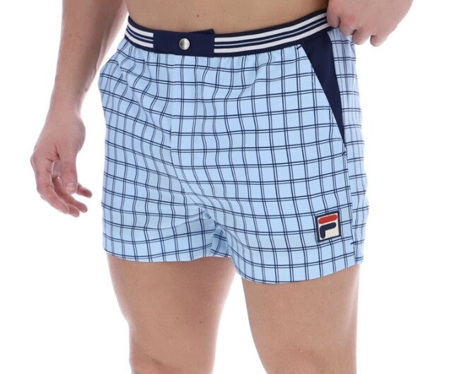 Fila Vintage Borg (Brookes) Retro Tennis Shorts - Blue - EXCLUSIVE 2025!