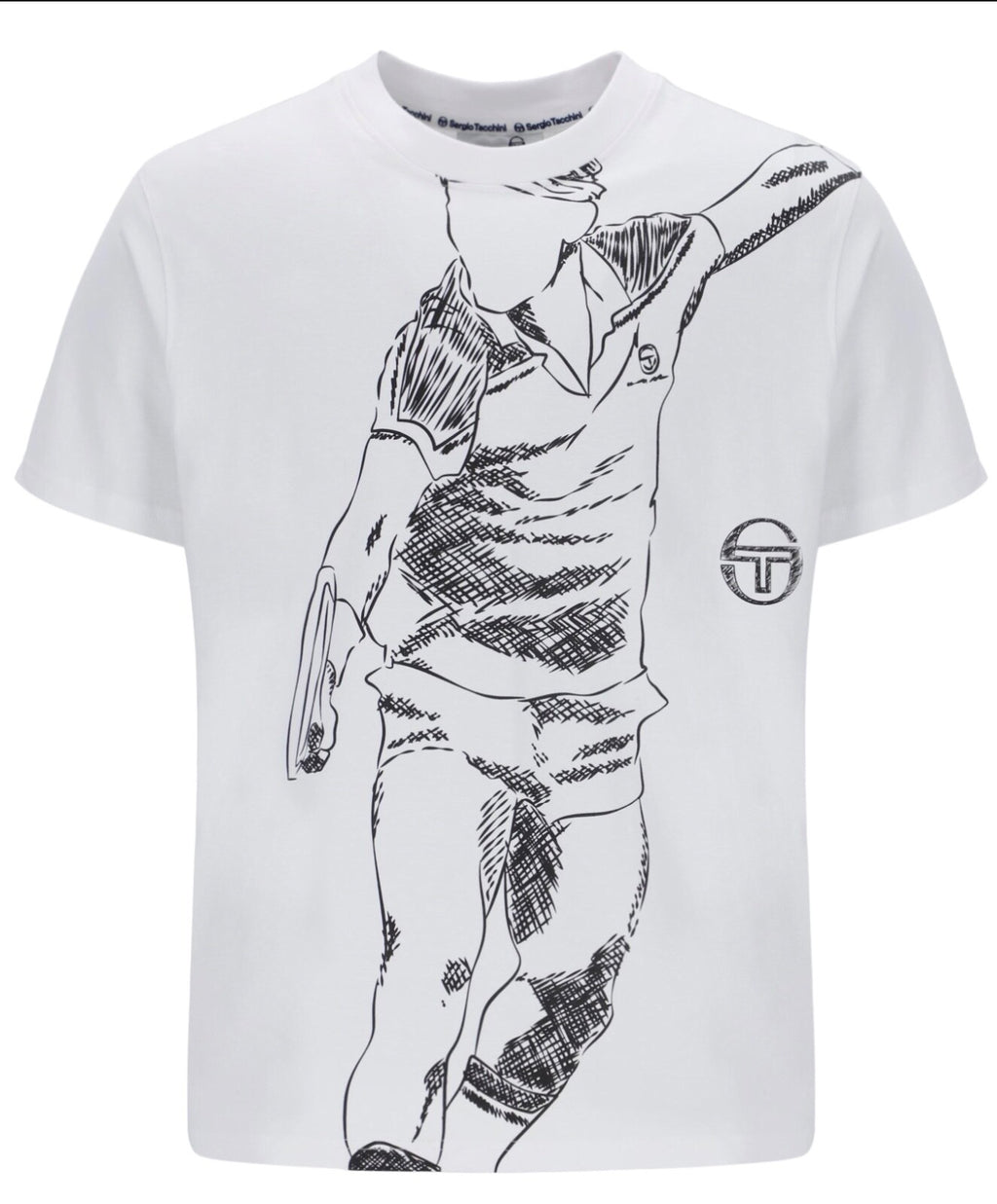 Sergio Tacchini Faro White T-Shirt - Ltd Edition - Relaxed FitRRP £40 Half Price