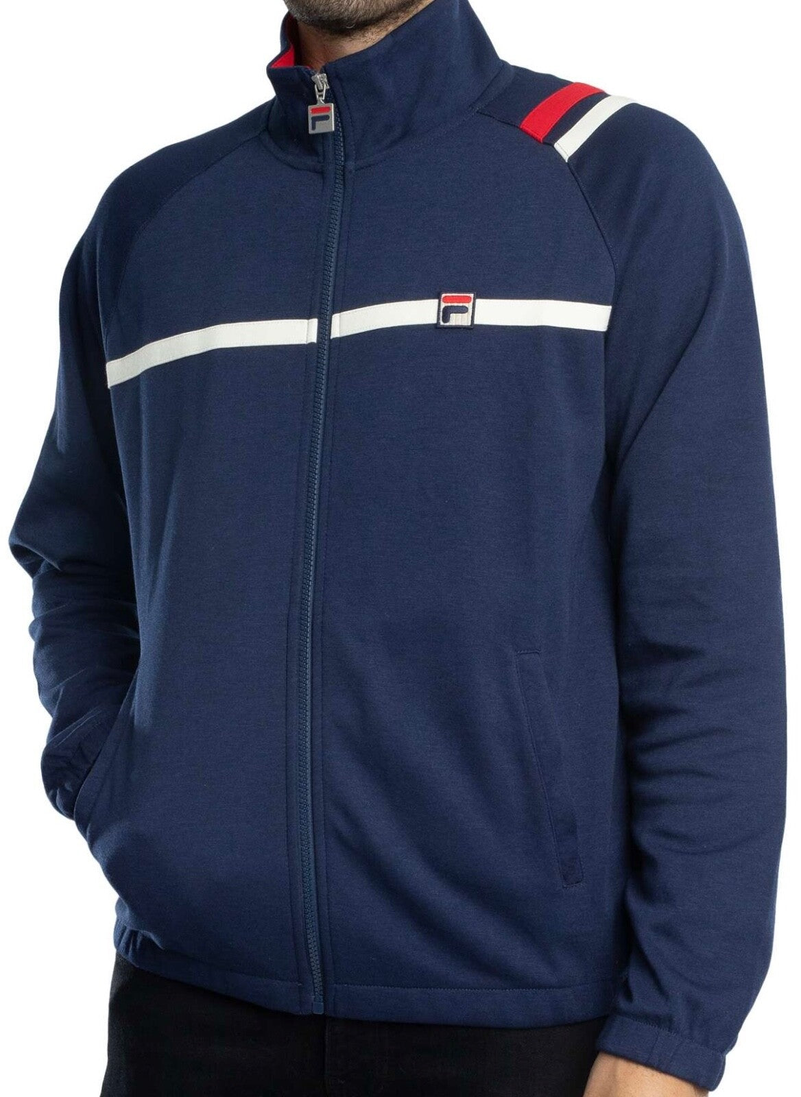 Fila Vintage Borg Wimbledon Settanta MKII Tennis Track Top (Navy) RRP £75