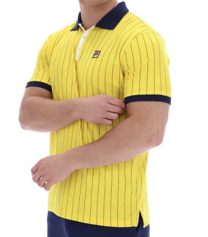 Fila Bjorn Borg BB1 Polo Tennis Shirt - 100% Cotton - Yellow (Watford Colours)