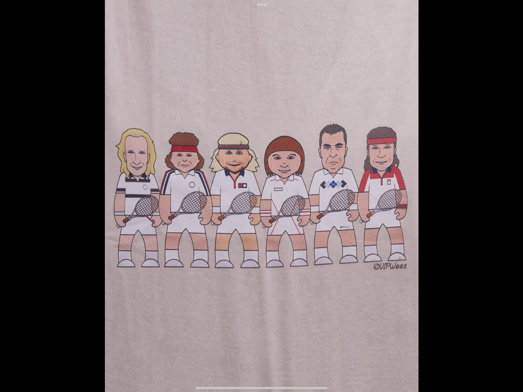Tennis Legend T-Shirts - 100% Organic Cotton-Borg, Connors, McEnroe, Lendl et al
