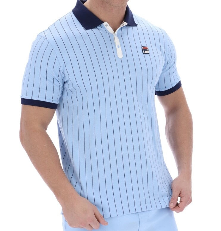 Fila Bjorn Borg BB1 Polo - Iconic Tennis Shirt - Sky Blue - Man City Colours