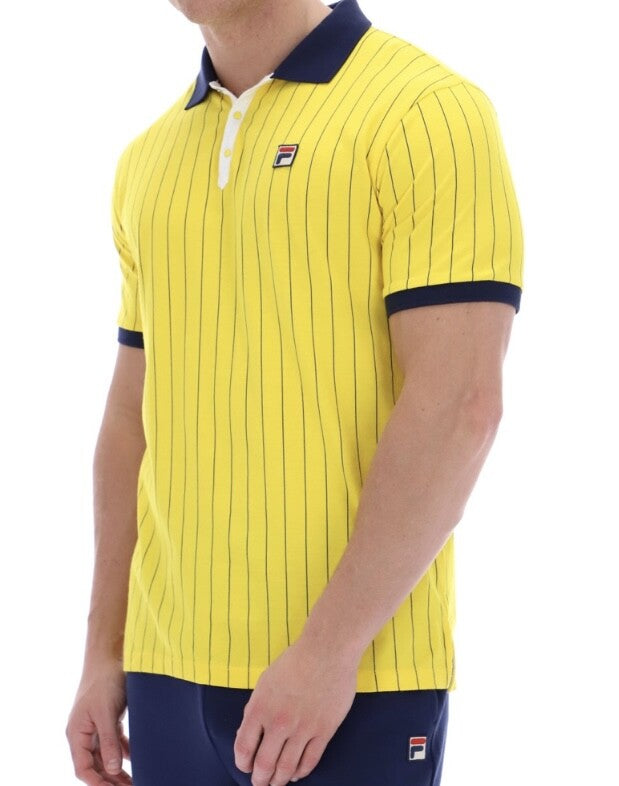 Fila Bjorn Borg BB1 Polo Tennis Shirt - 100% Cotton - Yellow (Watford Colours)
