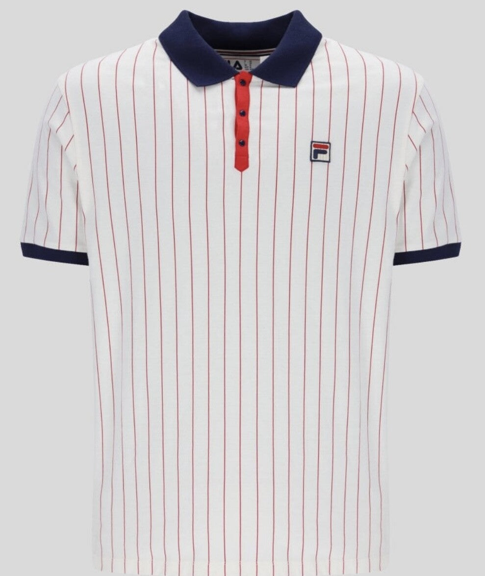 Fila Bjorn Borg BB1 Polo Tennis Shirt - 100% Cotton - Off White - Wimbledon