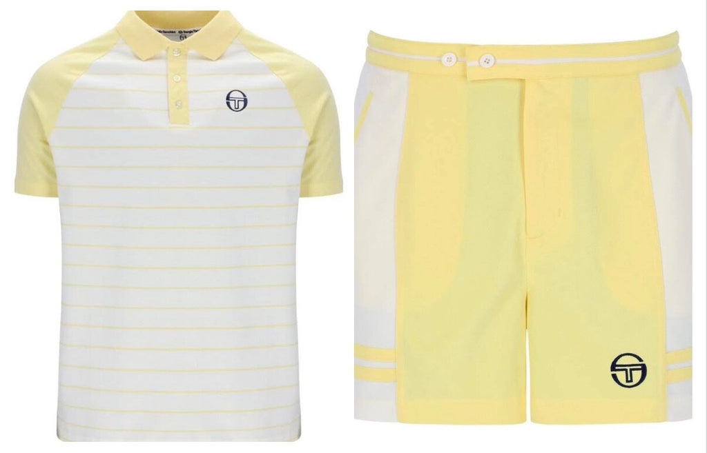 Sergio Tacchini Sandro Polo Shirt & SuperMK2 Shorts Outfit - Off White/Yellow