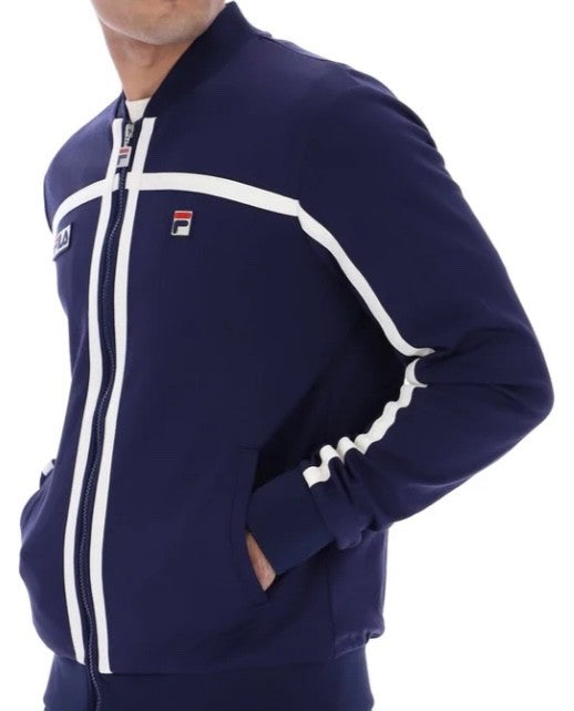 Fila Borg Fila Emilio Tennis Track Top in Navy Blue