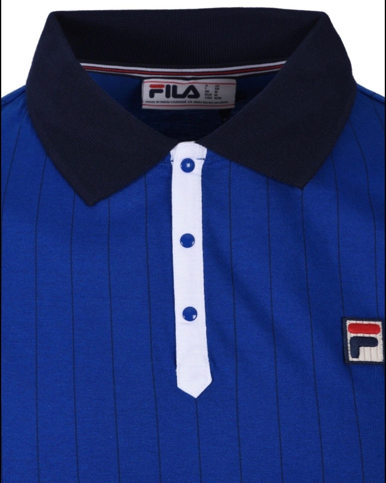 SALE! Fila Borg French Open BB1 Blue Polo Tennis Shirt - 100% Cotton