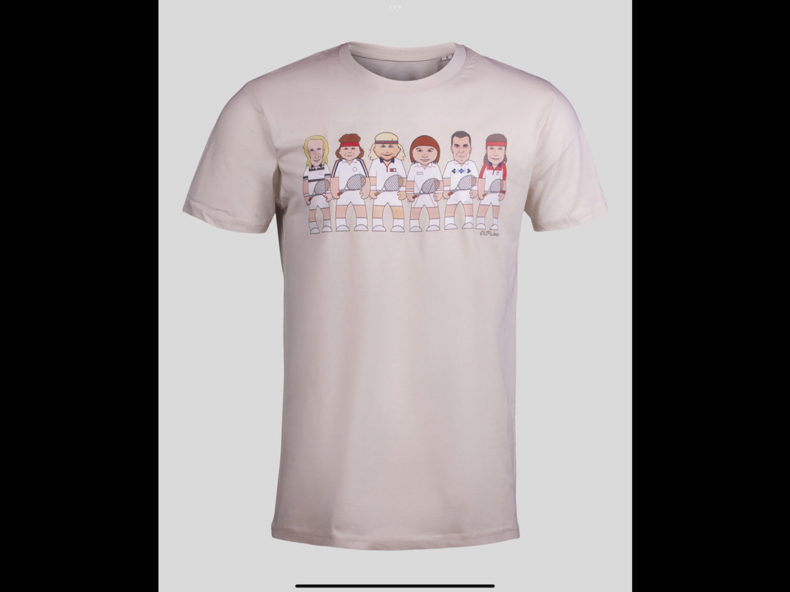 Tennis Legend T-Shirts - 100% Organic Cotton-Borg, Connors, McEnroe, Lendl et al