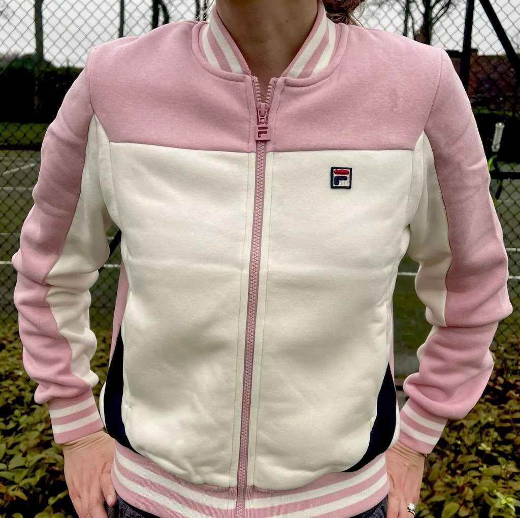 Fila Vintage ‘ HEROINE’ Pink Women’s Tennis Track Jacket - RRP £80- HALF-PRICE!!