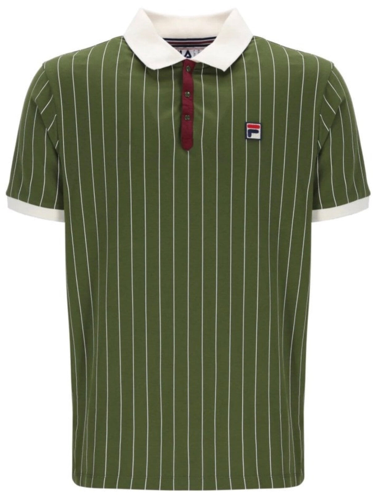 Fila Vintage Ferrara Track Jacket (Cream/Green) & BB1 Polo Shirt(green) RRP £120