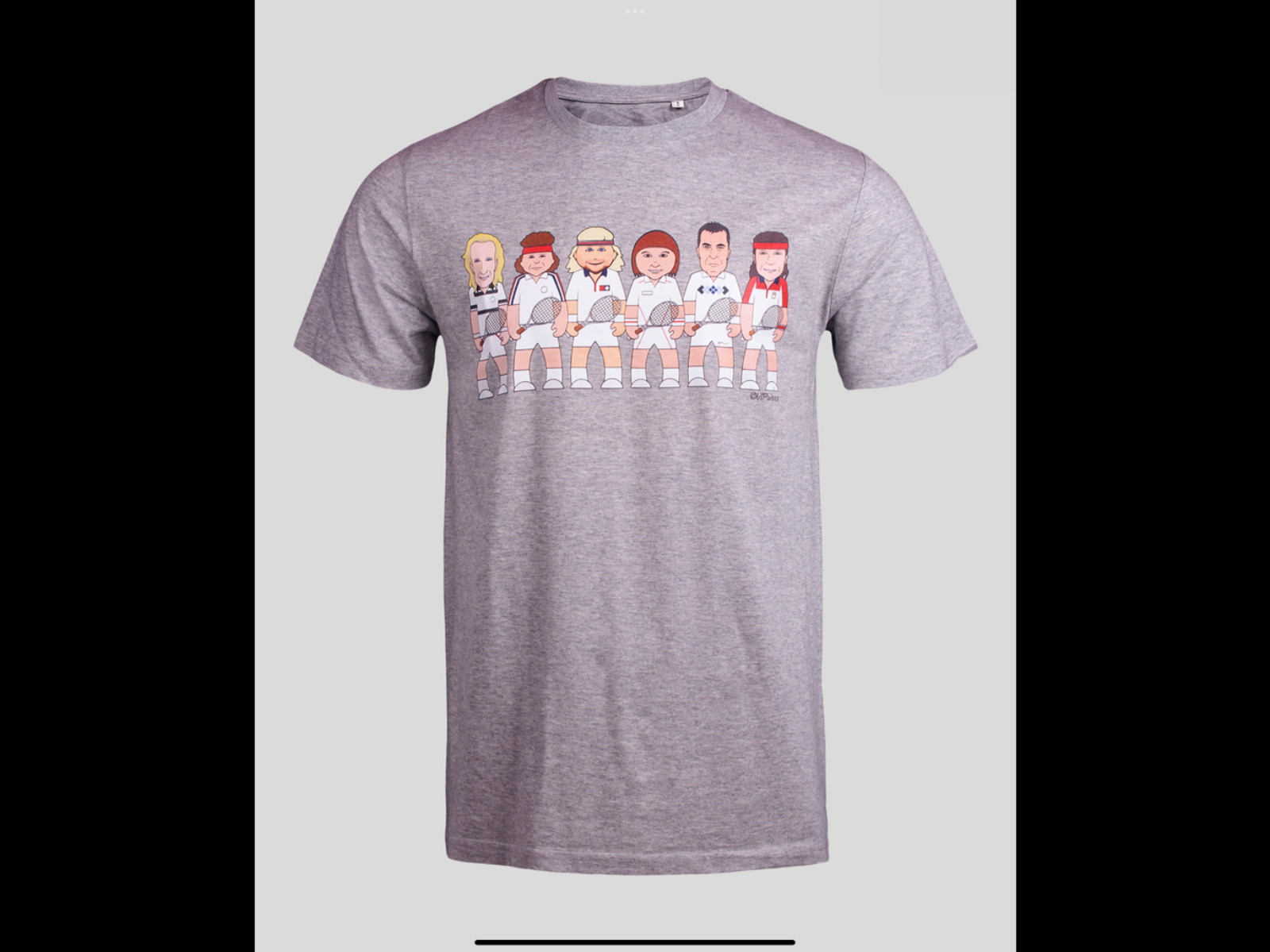 Tennis Legend T-Shirts - 100% Organic Cotton-Borg, Connors, McEnroe, Lendl et al