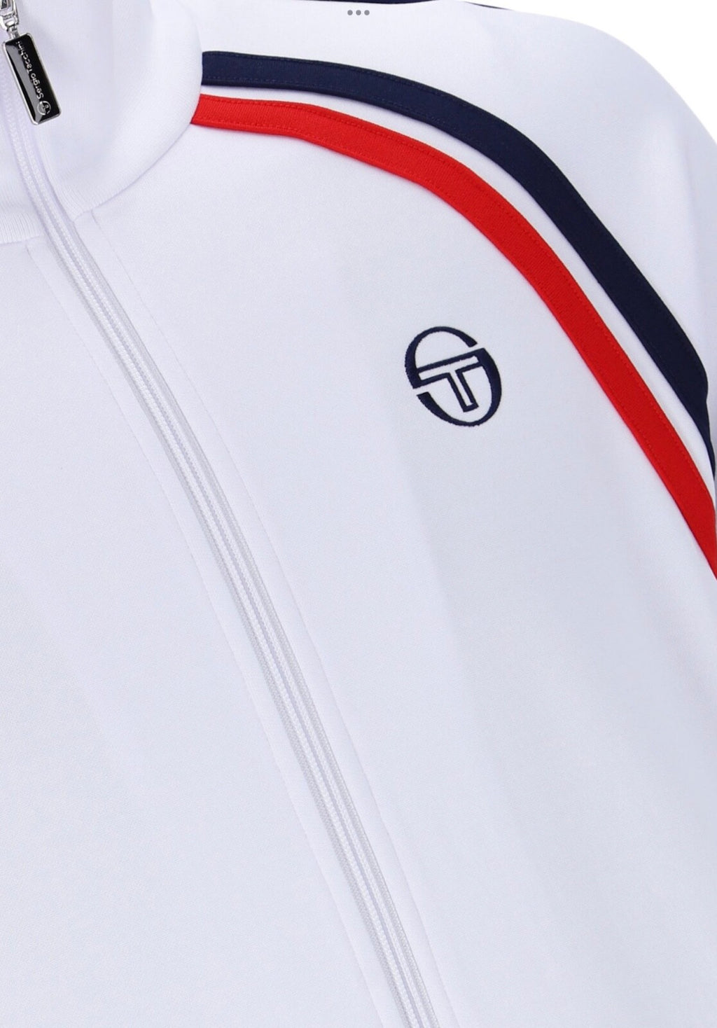 Sergio Tacchini New Ghibli McEnroe White/Blue/Red - Tennis Track Top RRP £80
