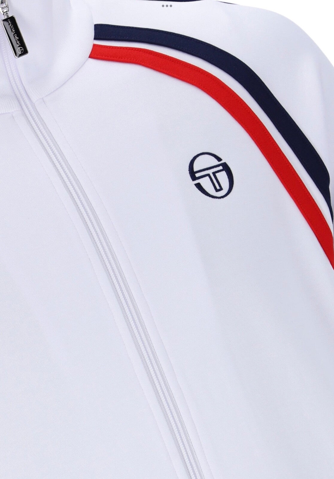 Sergio Tacchini New Ghibli McEnroe White/Blue/Red - Tennis Track Top RRP £80