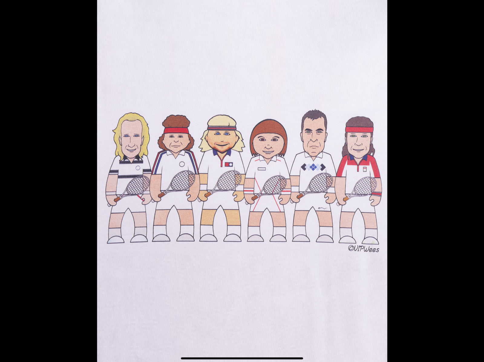 Tennis Legend T-Shirts - 100% Organic Cotton-Borg, Connors, McEnroe, Lendl et al