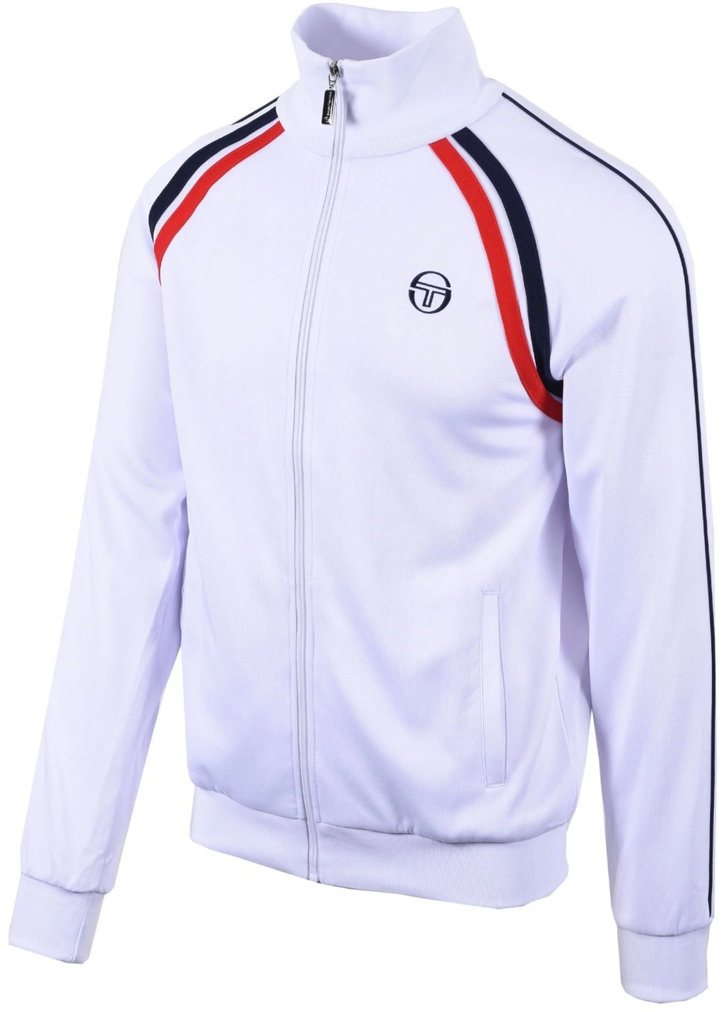 Sergio Tacchini New Ghibli McEnroe White/Blue/Red - Tennis Track Top RRP £80