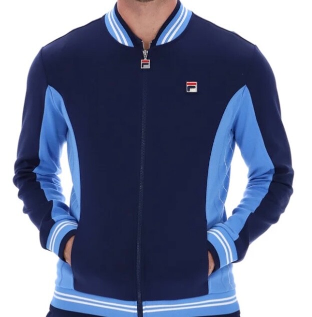 Fila Vintage Borg Wimbledon Settanta Tennis Track Top (Blue/Blue) RRP £75