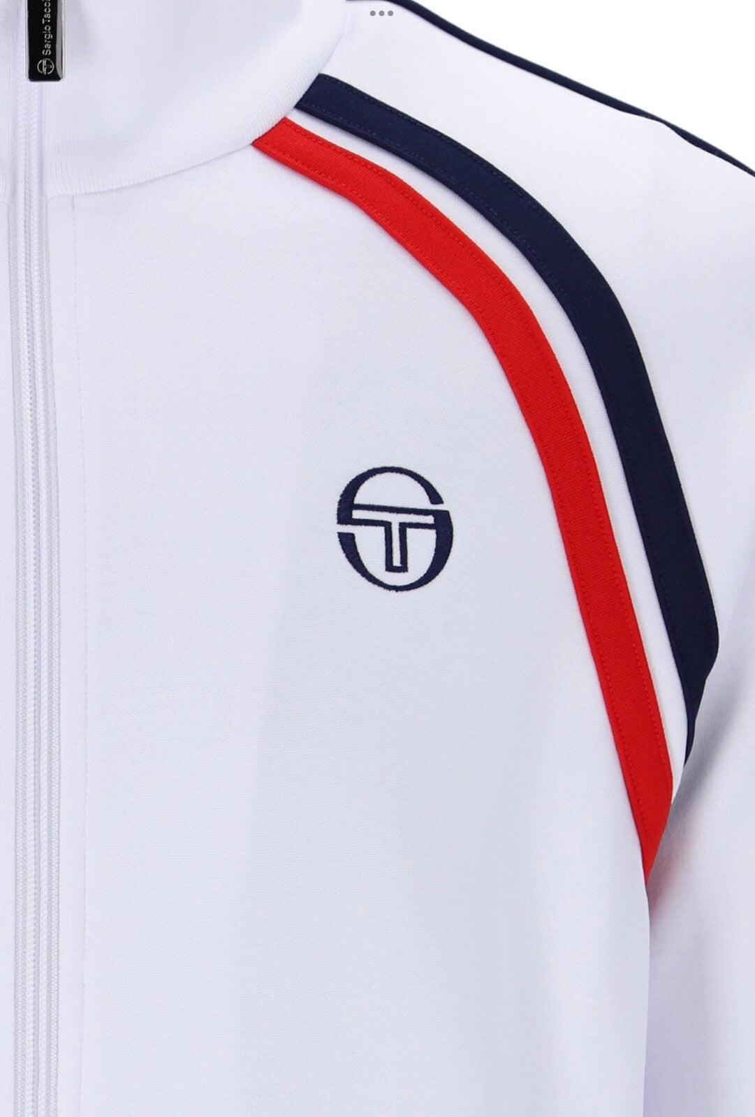 Sergio Tacchini New Ghibli McEnroe White/Blue/Red - Tennis Track Top RRP £80