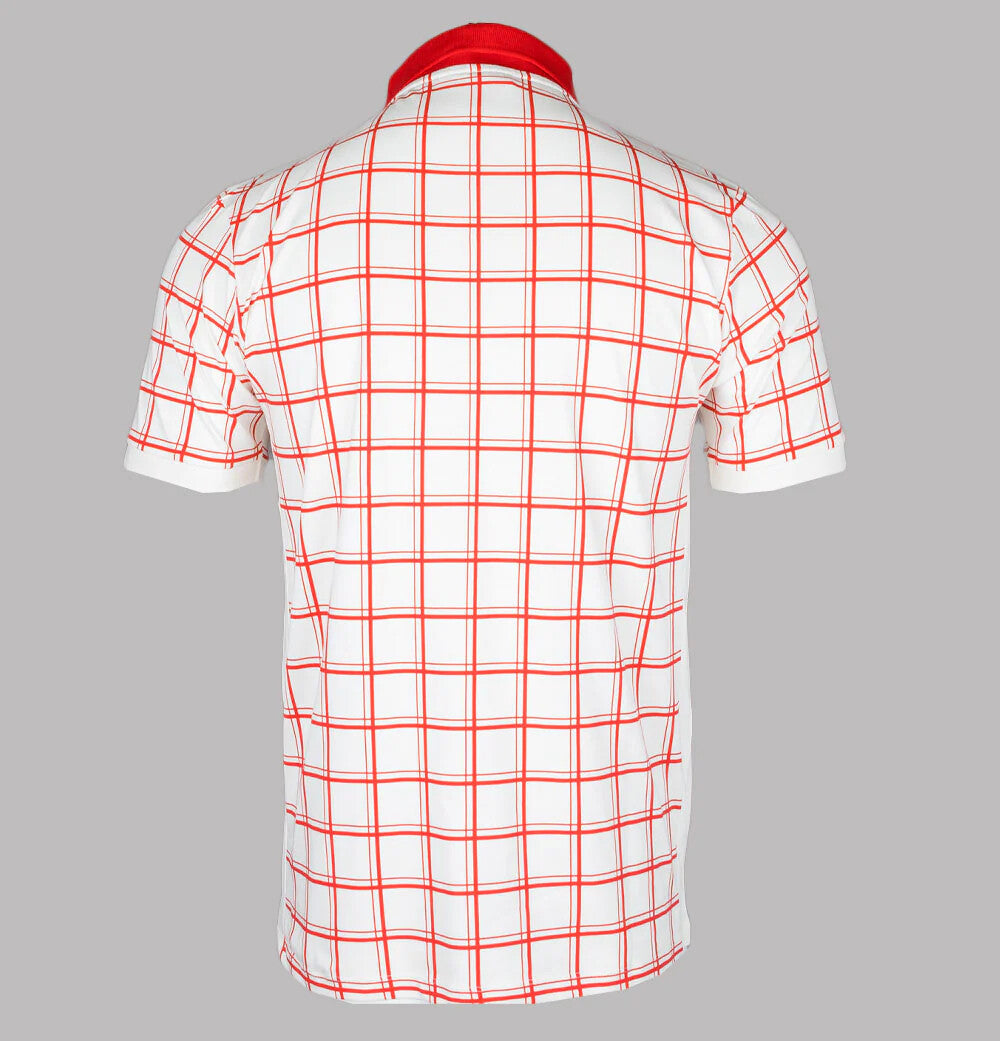 Fila Vintage Borg (Bobby) Retro Tennis Polo Shirt- Off White/Red-Arsenal 2025!