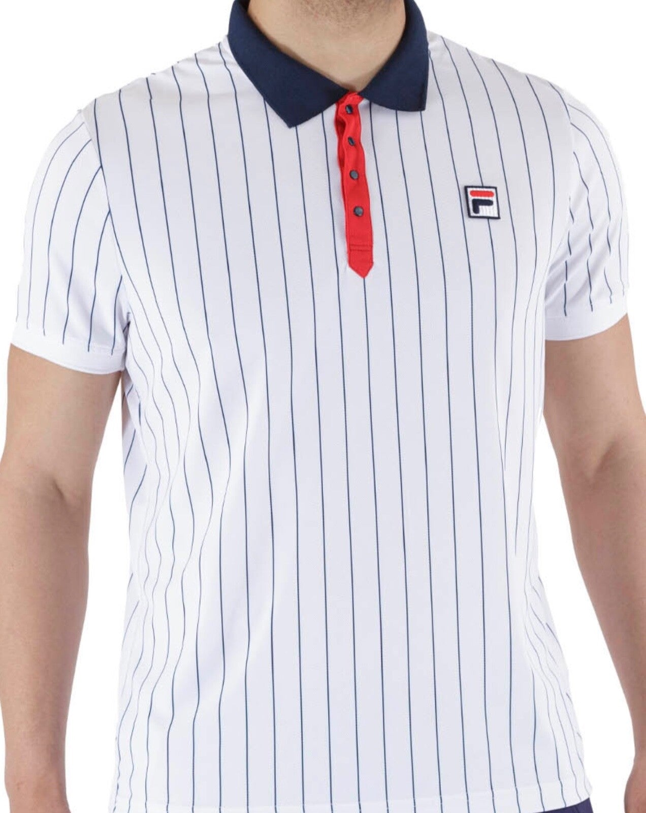 Fila Bjorn Borg Heritage Polo - White Wimbledon Performance Tennis Shirt RRP £60