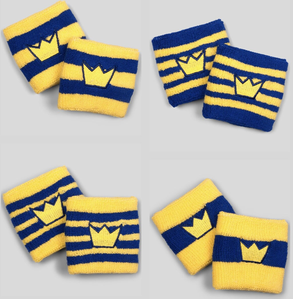 Pair of Bjorn Borg Retro Tennis Wristbands/Sweatbands - Swedish Colours