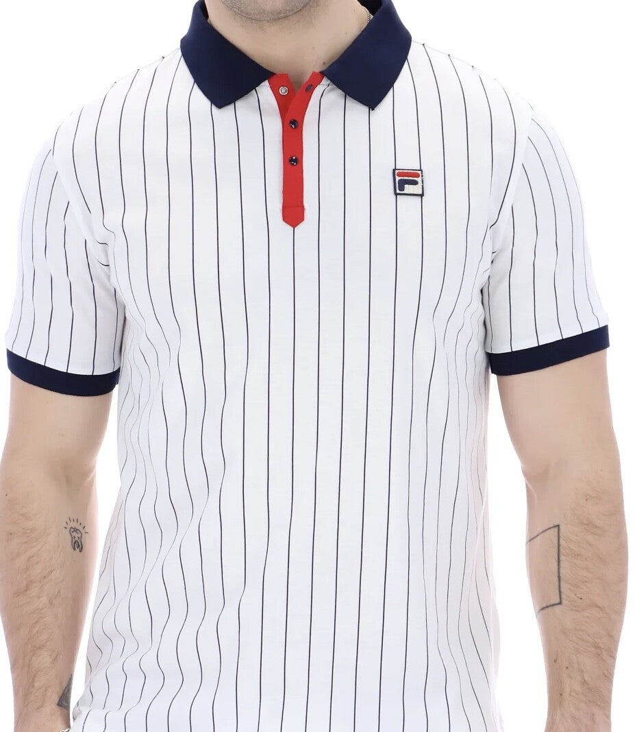 Fila Bjorn Borg BB1 Polo - Iconic Tennis Shirt - 100% Cotton - White