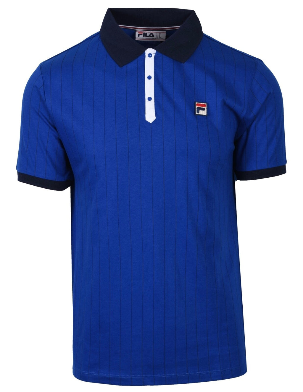 SALE! Fila Borg French Open BB1 Blue Polo Tennis Shirt - 100% Cotton