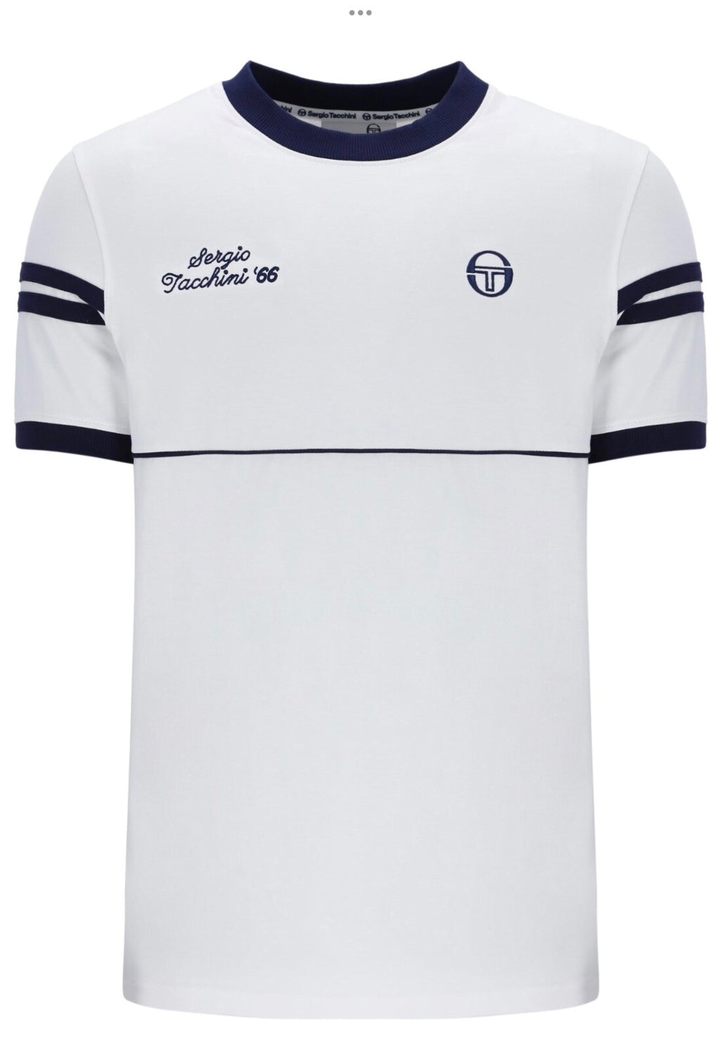Tottenham Colours Sergio Tacchini Orion Davis White Tennis T-Shirt - Ltd Edition