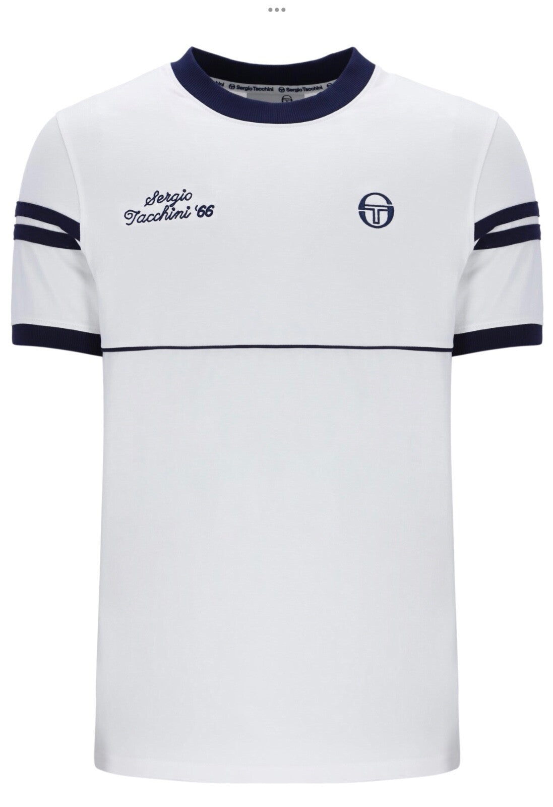 Tottenham Colours Sergio Tacchini Orion Davis White Tennis T-Shirt - Ltd Edition