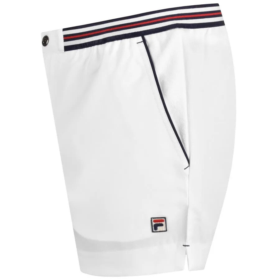 Fila Borg Hightide Retro Borg Wimbledon White Tennis Shorts(Football Casuals)