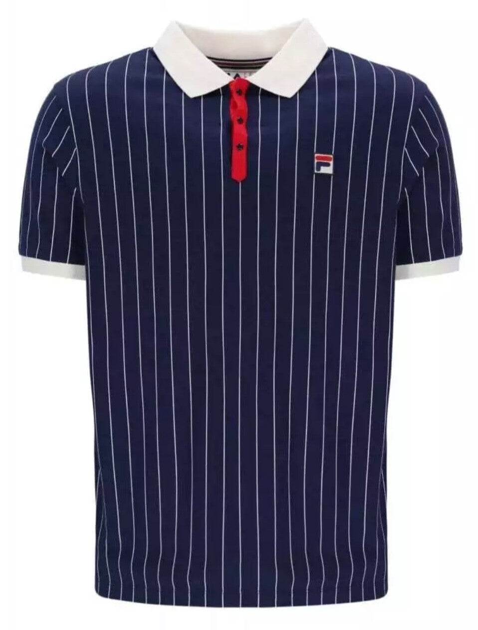 Fila Vintage Bjorn Borg BB1 Polo Tennis Shirt - 100% Cotton - Navy Blue