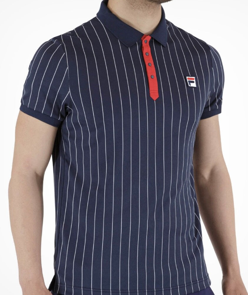 Fila Bjorn Borg Heritage Polo -Blue U.S Open Performance Tennis Shirt RRP £60