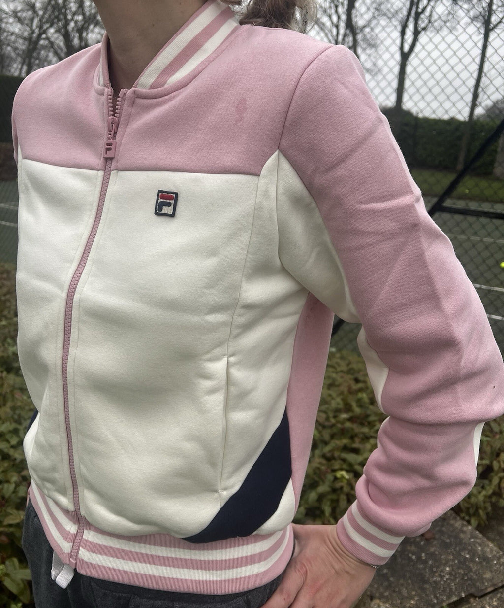 Fila Vintage ‘ HEROINE’ Pink Women’s Tennis Track Jacket - RRP £80- HALF-PRICE!!