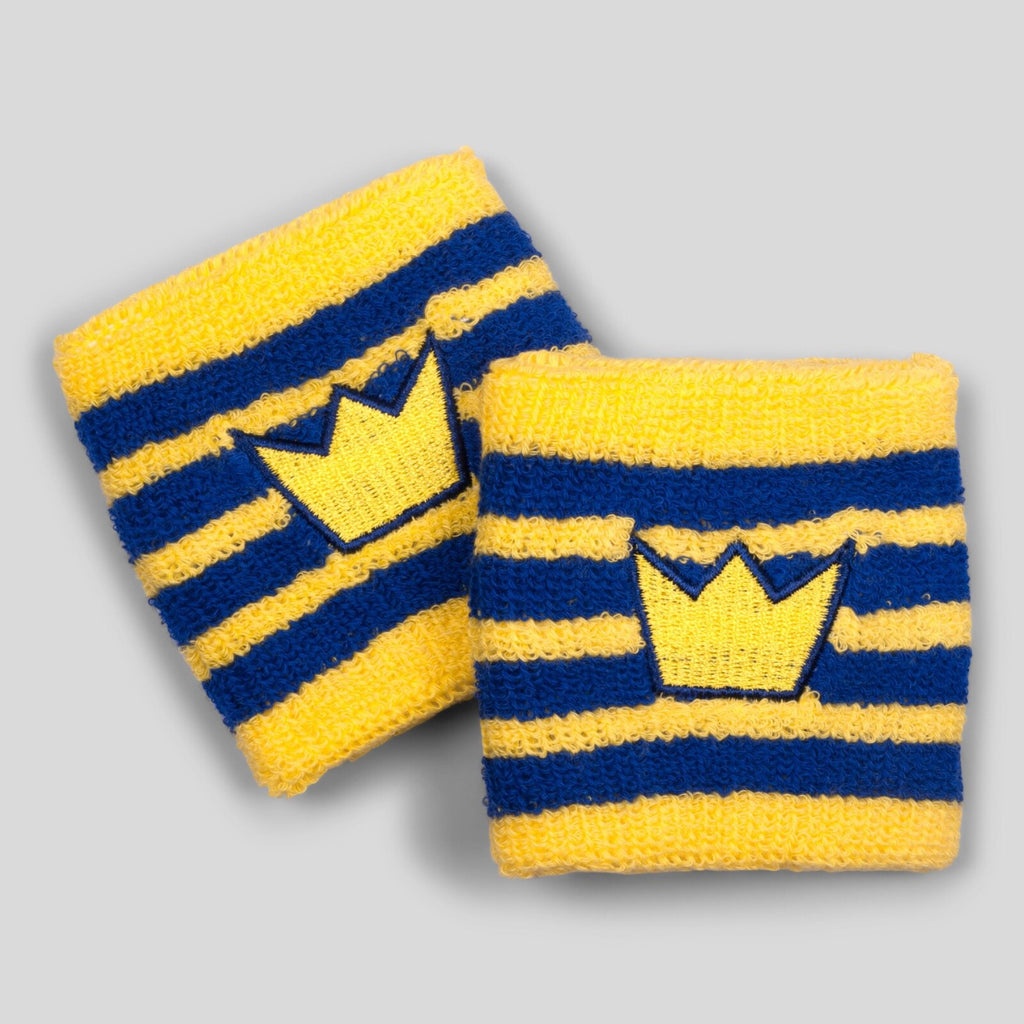 Pair of Bjorn Borg Retro Tennis Wristbands/Sweatbands - Swedish Colours