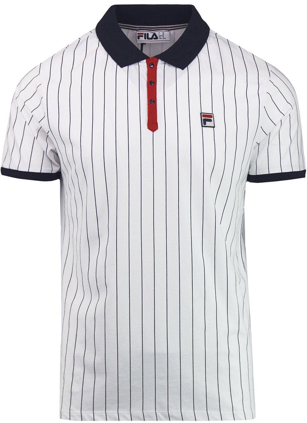 Fila Bjorn Borg BB1 Polo - Iconic Tennis Shirt - 100% Cotton - White