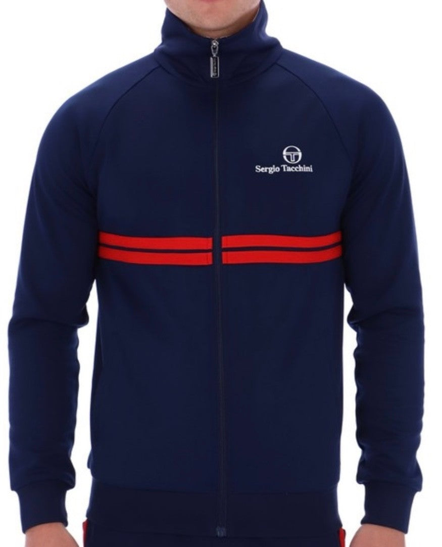 Sergio Tacchini New Dallas John Mcenroe Navy - Tennis Track Top RRP £80