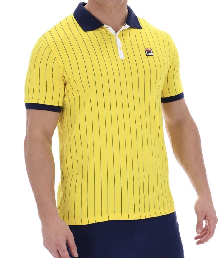 Fila Bjorn Borg BB1 Polo Tennis Shirt - 100% Cotton - Yellow (Watford Colours)