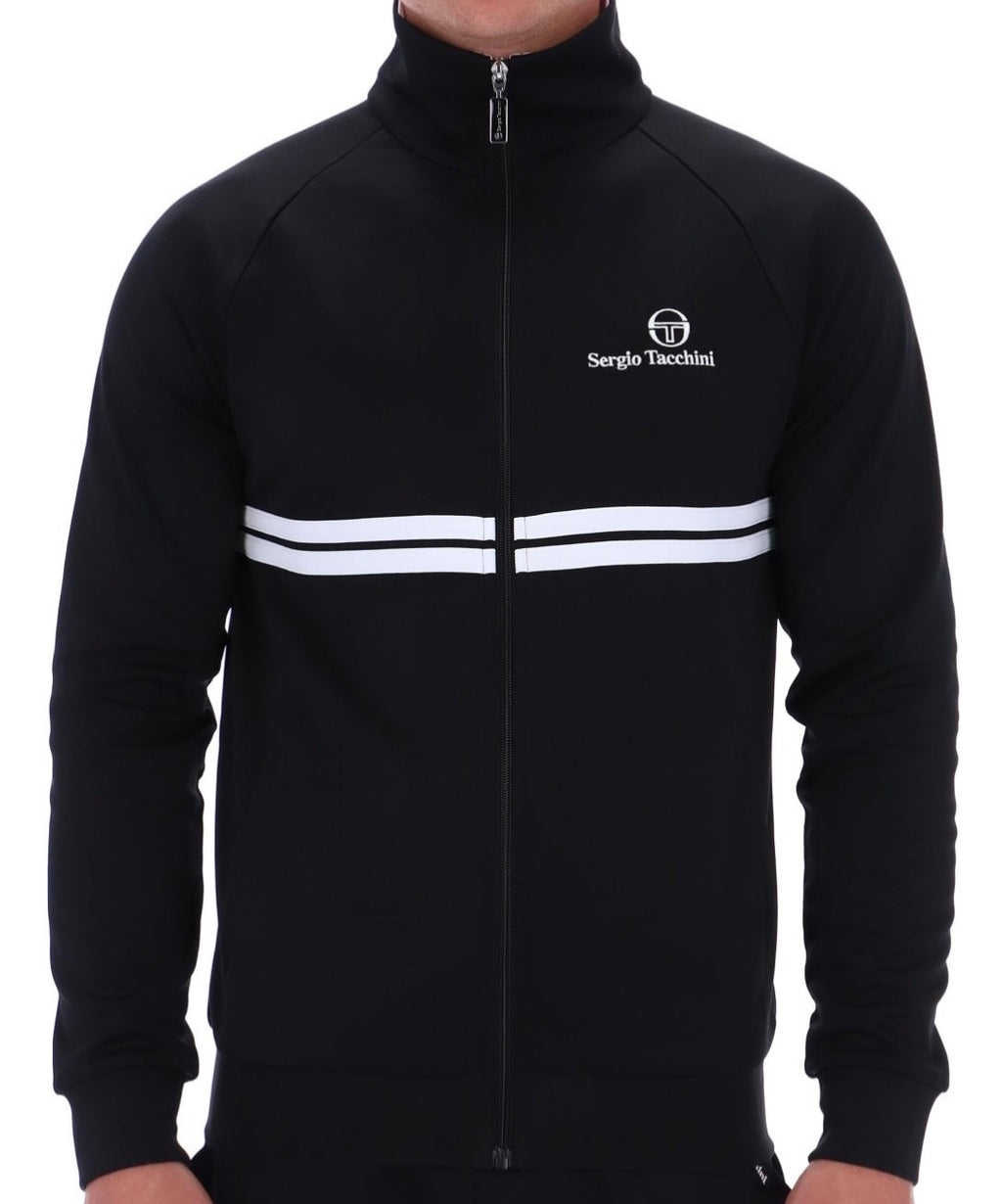 Sergio Tacchini New Dallas John Mcenroe Black - Tennis Track Top RRP £80