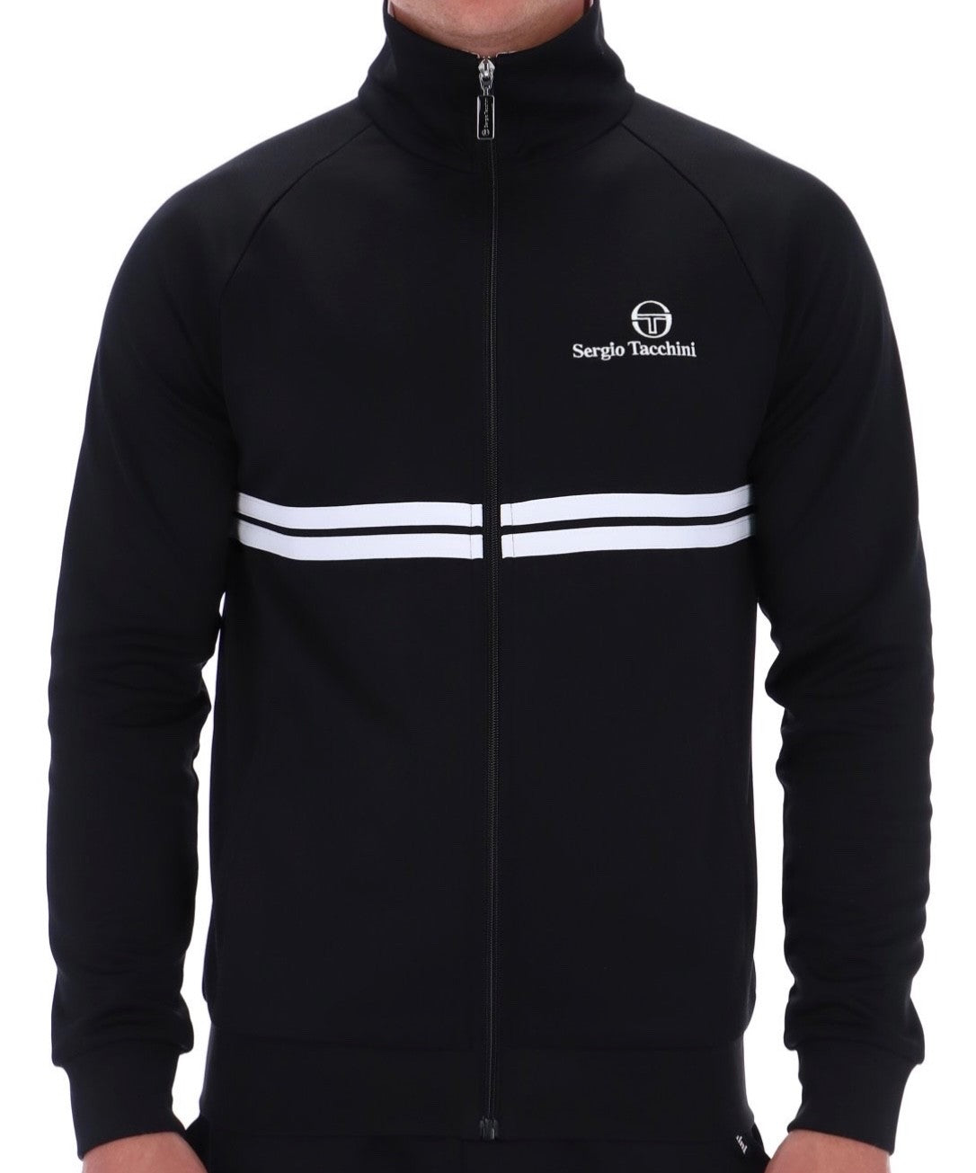 Sergio Tacchini New Dallas John Mcenroe Black - Tennis Track Top RRP £80