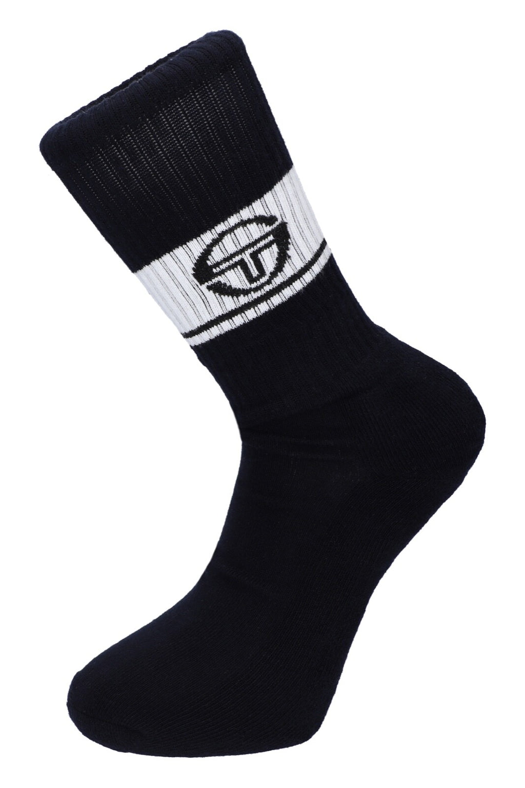 Sergio Tacchini/John McEnroe-2 x Pairs of Tennis Socks-White/Navy or Navy/White
