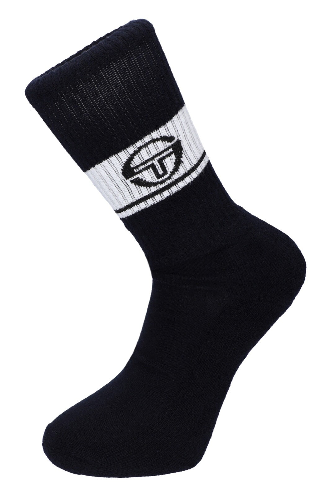 Sergio Tacchini/John McEnroe-2 x Pairs of Tennis Socks-White/Navy or Navy/White