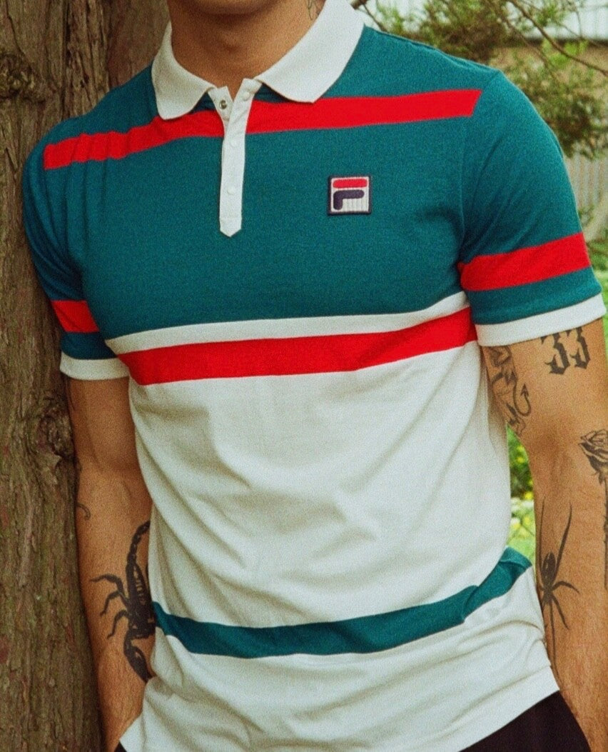 Fila Vintage Borg Suntory Cup Clarkson Polo Shirt Ltd Edition