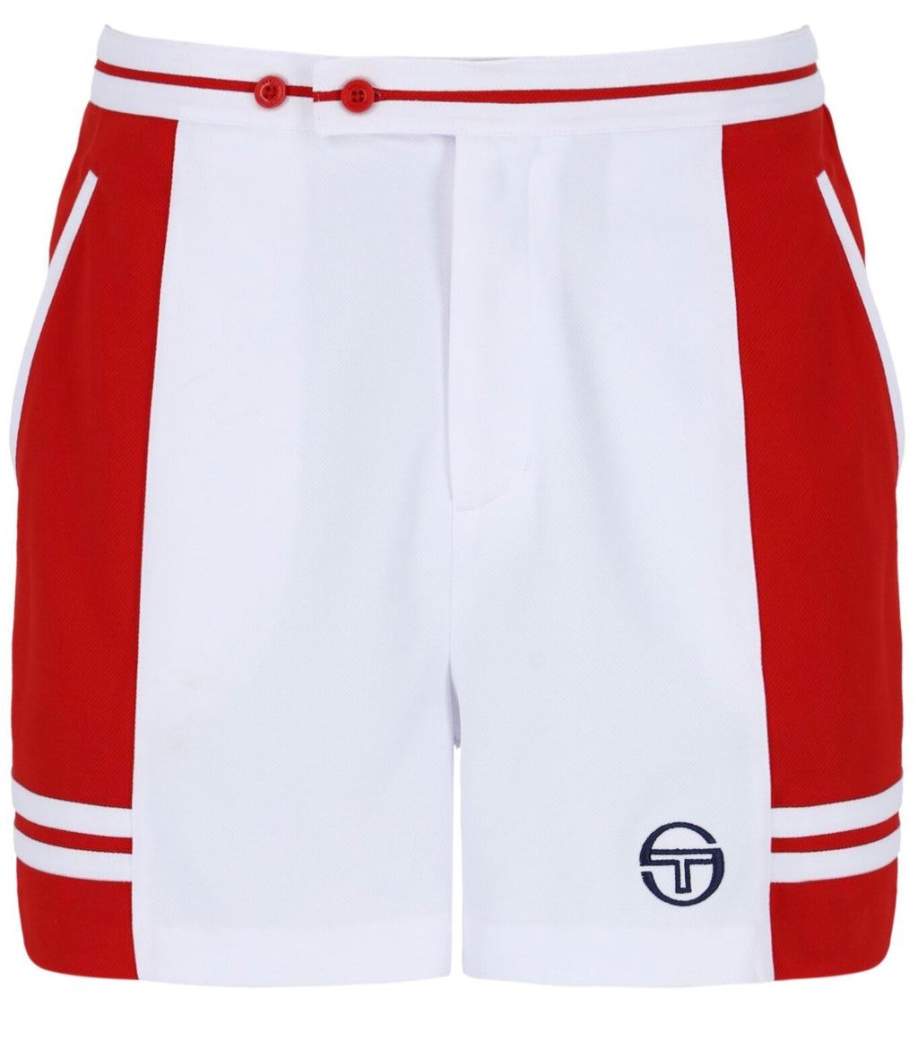 Sergio Tacchini Sandro Polo Shirt & SuperMK2 Shorts Outfit - McEnroe -White/Red