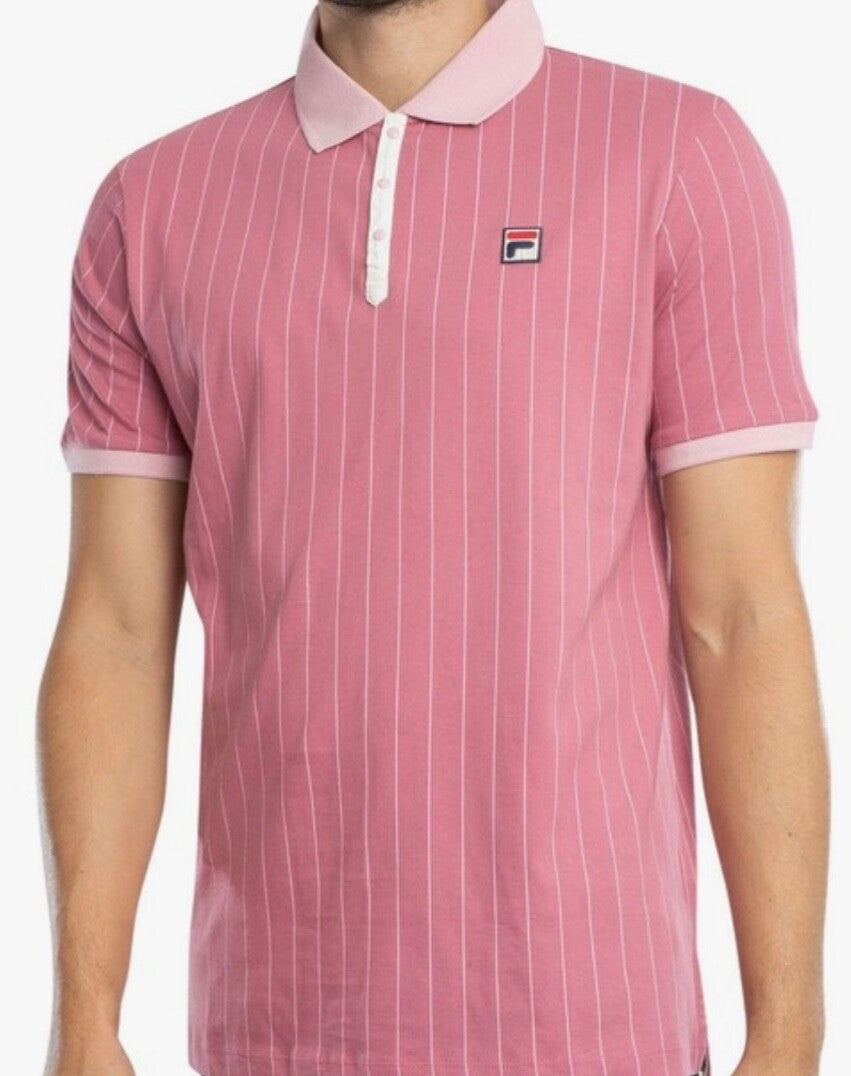 Fila Bjorn Borg BB1 Polo - Iconic Tennis Shirt - 100% Cotton - Rose Pink