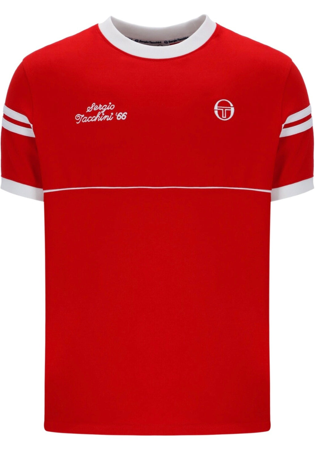 Arsenal Colours - Sergio Tacchini Orion Davis Red Tennis T-Shirt - Ltd Edition